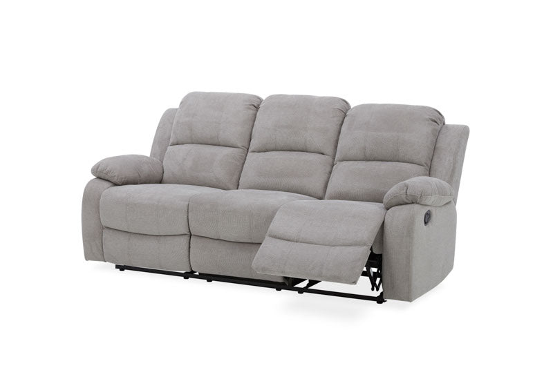 Estate 3+1+1 Fabric Recliner Lounge Suite - Light Grey