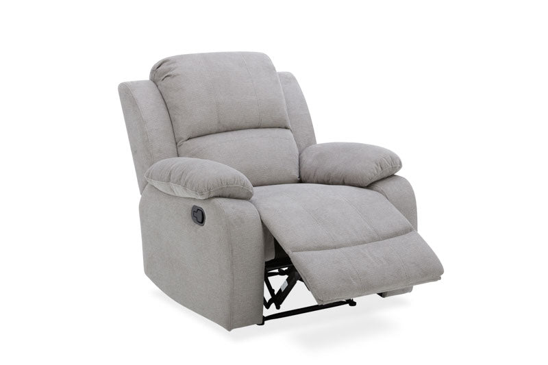 Estate 3+1+1 Fabric Recliner Lounge Suite - Light Grey