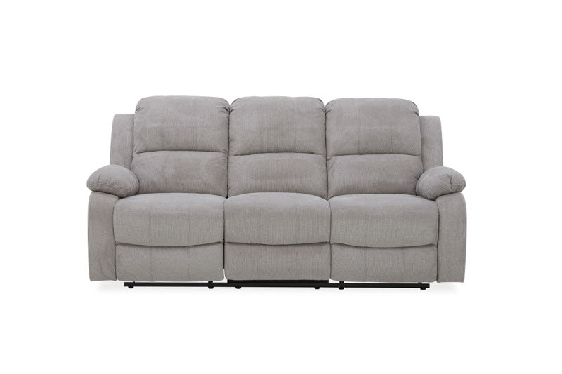 Estate 3+1+1 Fabric Recliner Lounge Suite - Light Grey