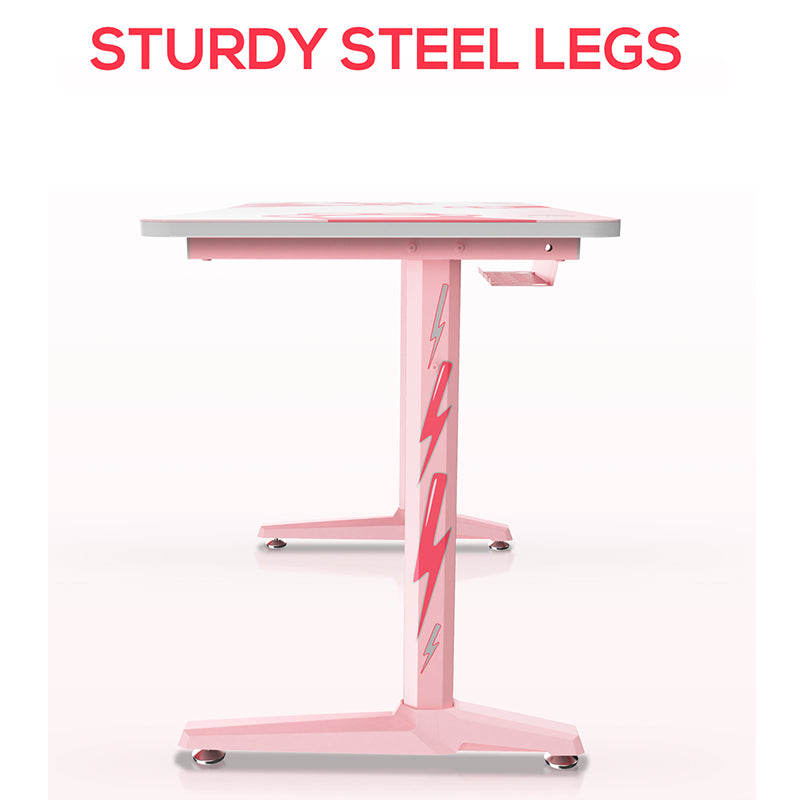 Eureka Ergonomic GIP-P47 Gaming Desk - Pink