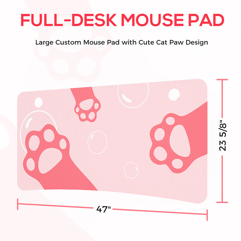 Eureka Ergonomic GIP-P47 Gaming Desk - Pink
