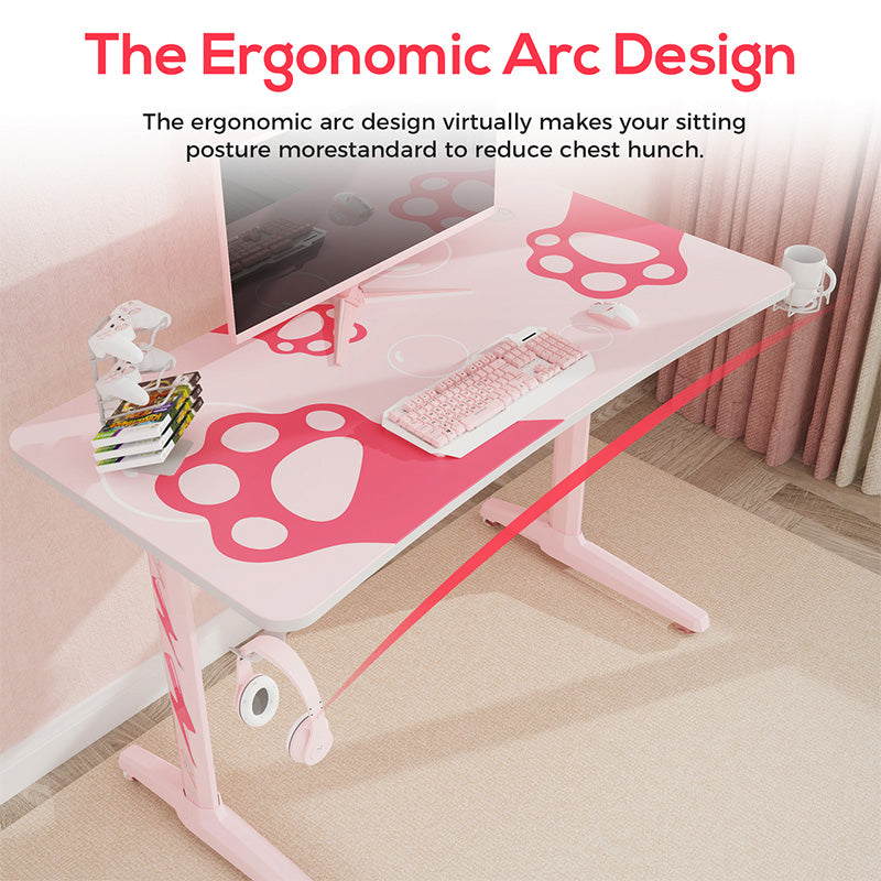 Eureka Ergonomic GIP-P47 Gaming Desk - Pink