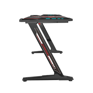 Eureka Ergonomic Z60 Gaming Desk with RGB Lights - Black
