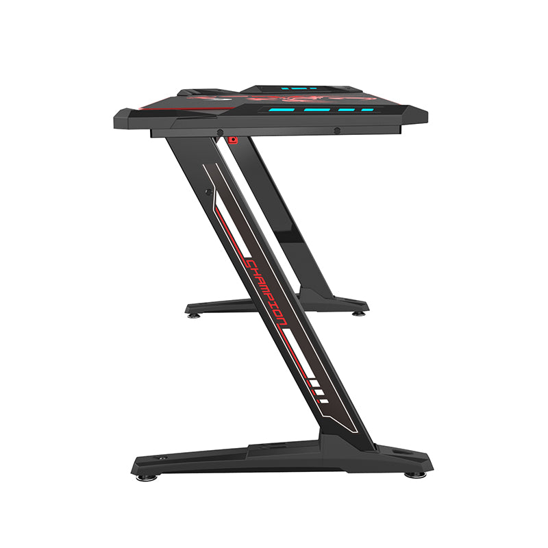 Eureka Ergonomic Z60 Gaming Desk with RGB Lights - Black