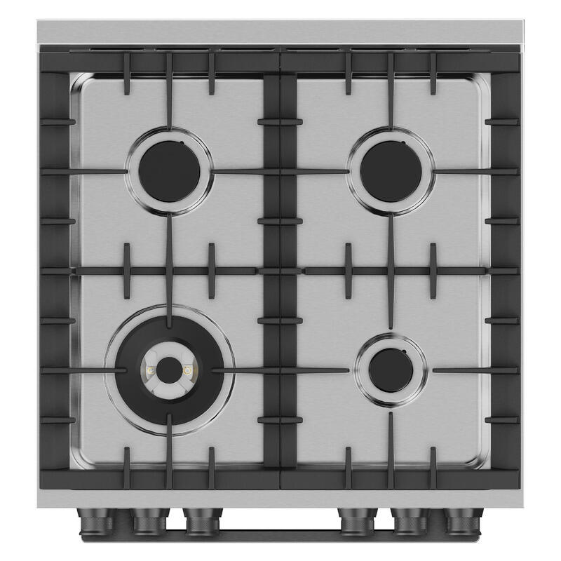 Euromaid 60cm 11 Function Pyrolytic Dual Fuel Freestanding Cooker - Dark Stainless Steel