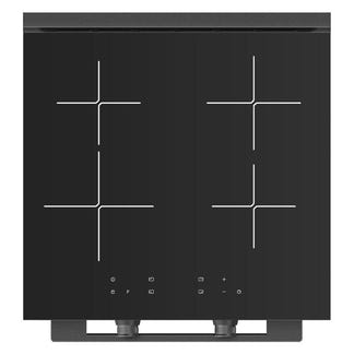 Euromaid 60cm 11 Function Pyrolytic Induction Freestanding Cooker - Dark Stainless Steel