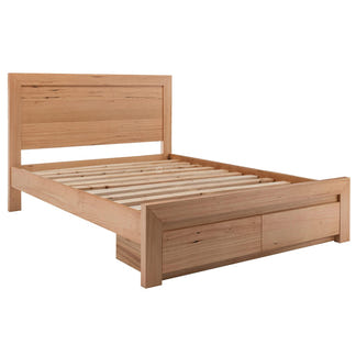 Eva 4 Piece King Timber Bedroom Suite - Messmate/Natural