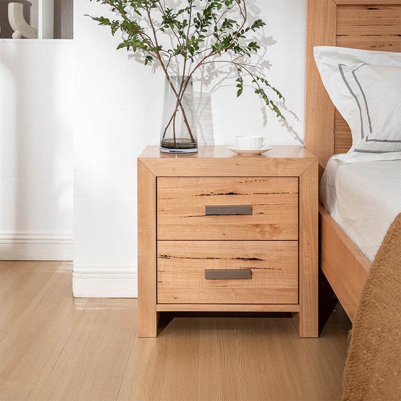 Eva 4 Piece King Timber Bedroom Suite - Messmate/Natural