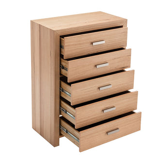 Eva 4 Piece Queen Timber Bedroom Suite - Messmate/Natural