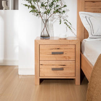 Eva 4 Piece Queen Timber Bedroom Suite - Messmate/Natural