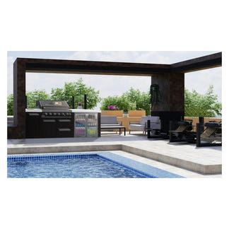 Everdure Oasis Outdoor Kitchen 6 Burner Sink and Beverage Cooler