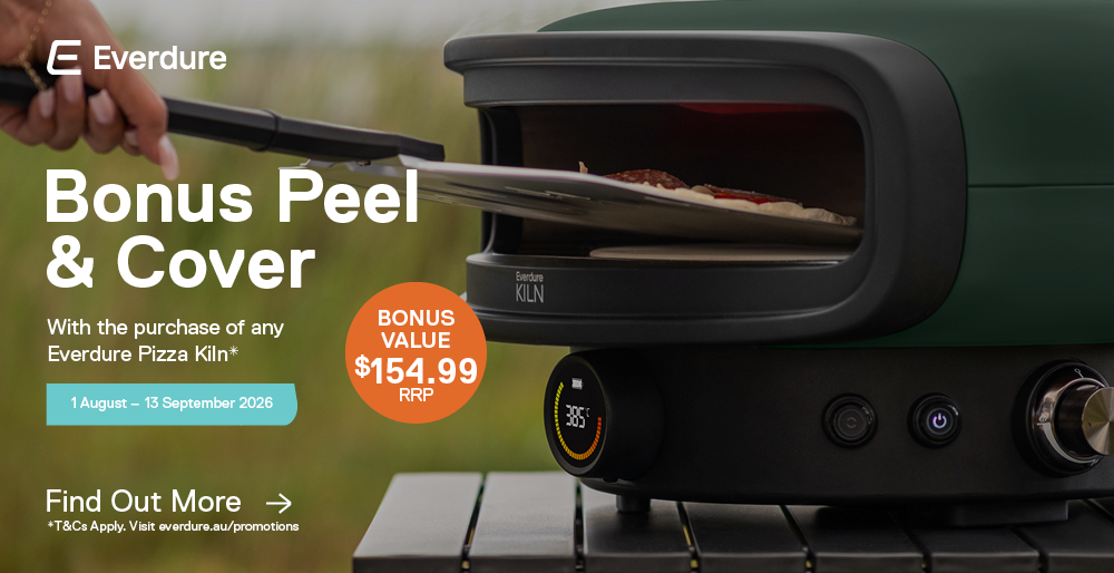 Bonus Peel & Cover Set with Everdure Kiln Pizza Oven