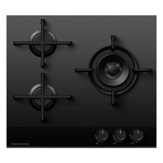 Fisher & Paykel 60cm Series 9 3 Burner Gas Cooktop, Natural Gas