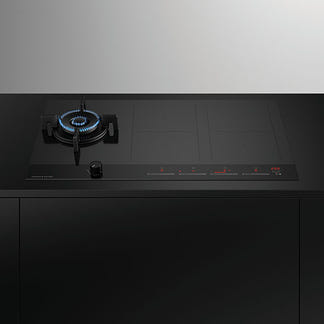 Fisher & Paykel 90cm Series 9 1 Burner + 4 Zone Hybrid Cooktop, 2 SmartZones, Natural Gas