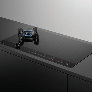 Fisher & Paykel 90cm Series 9 1 Burner + 4 Zone Hybrid Cooktop, 2 SmartZones, Natural Gas