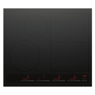 Fisher & Paykel 60cm 4 Zone Induction Cooktop: Smart Zone - Black (Series 7)