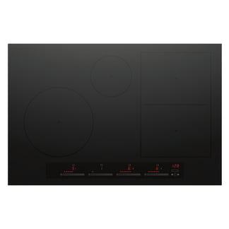 Fisher & Paykel 80cm 4 Zone Induction Cooktop: Smart Zone (Series 7) - Black