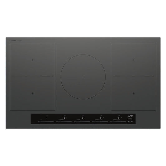 Fisher & Paykel 90cm 5 Zone Induction Cooktop: 2 Smart Zones (Series 7) - Grey