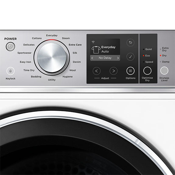Fisher & Paykel 9kg Series 9 Heat Pump Dryer, Steam Care