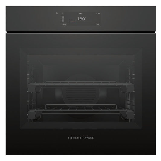 Fisher & Paykel 60cm Minimal Handleless Pyrolytic Oven - Black Glass (Series 11)