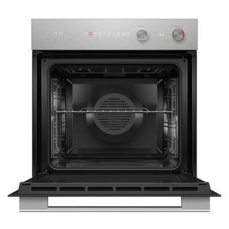 The Fisher & Paykel 60cm Contemporary Pyrolytic Oven -  Brushed Silver Glass (Series 5)