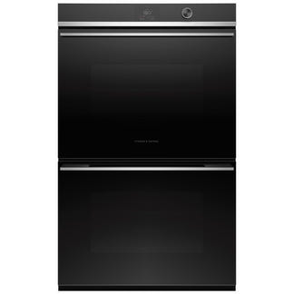 Fisher & Paykel 76cm Pyrolytic Built-In Double Oven with 17 Functions - Black (Contemporary Series 9)