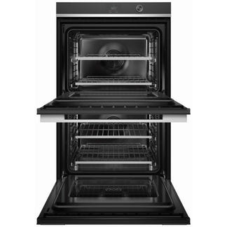 Fisher & Paykel 76cm Pyrolytic Built-In Double Oven with 17 Functions - Black (Contemporary Series 9)