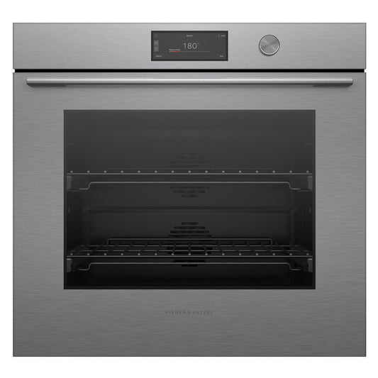 Fisher & Paykel 76cm Contemporary Pyrolytic Oven - Brushed Silver Glass (Series 9)