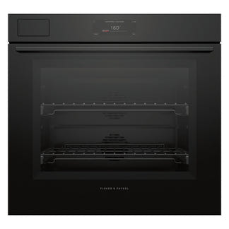 Fisher & Paykel 76cm Minimal Pyrolytic Steam Assist Oven - Black Glass (Series 11)