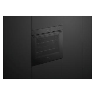 Fisher & Paykel 76cm Minimal Pyrolytic Steam Assist Oven - Black Glass (Series 11)