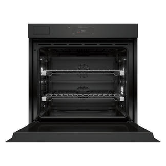 Fisher & Paykel 76cm Minimal Handleless Pyrolytic Steam Assist Oven - Black Glass (Series 11)