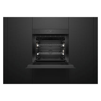 Fisher & Paykel 76cm Minimal Handleless Pyrolytic Steam Assist Oven - Black Glass (Series 11)