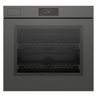 Fisher & Paykel 76cm Minimal Handleless Pyrolytic Steam Assist Oven - Grey Glass (Series 11)