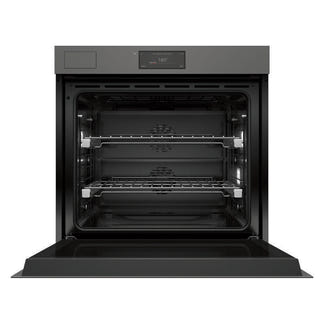 Fisher & Paykel 76cm Minimal Handleless Pyrolytic Steam Assist Oven - Grey Glass (Series 11)