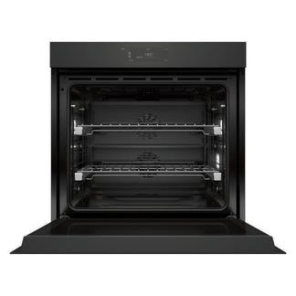Fisher & Paykel 76cm Minial Handleless Pyrolytic Oven - Black Glass (Series 9)