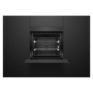 Fisher & Paykel 76cm Minial Handleless Pyrolytic Oven - Black Glass (Series 9)