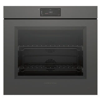 Fisher & Paykel 76cm Minimal Handleless Pyrolytic Oven - Grey Glass (Series 9)