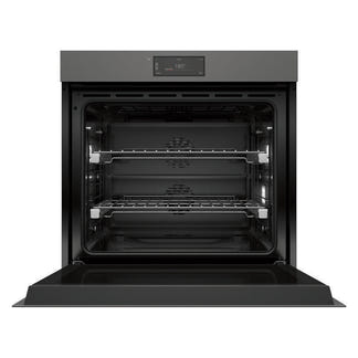 Fisher & Paykel 76cm Minimal Handleless Pyrolytic Oven - Grey Glass (Series 9)