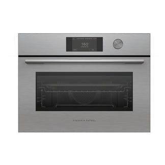 Fisher & Paykel 60cm Contemporary Compact Combi-Microwave Oven - Brushed Silver Glass (Series 7)