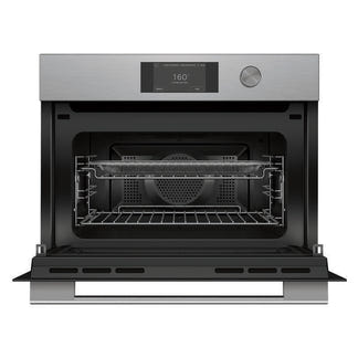 Fisher & Paykel 60cm Contemporary Compact Combi-Microwave Oven - Brushed Silver Glass (Series 7)