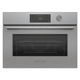 Fisher & Paykel 60cm Contemporary Compact Combi-Microwave Oven - Brushed Silver Glass (Series 9)