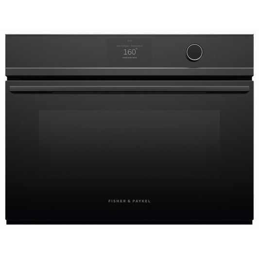Fisher & Paykel 60cm Compact Built-In Combination Microwave Oven with 22 Functions - Black (Contemporary Series 9)