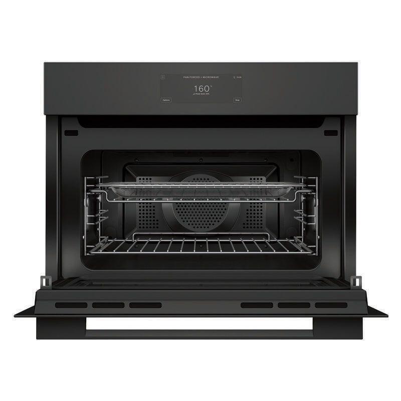 Fisher & Paykel 60cm Minimal Compact Combi-Microwave Oven - Black Glass (Series 9)