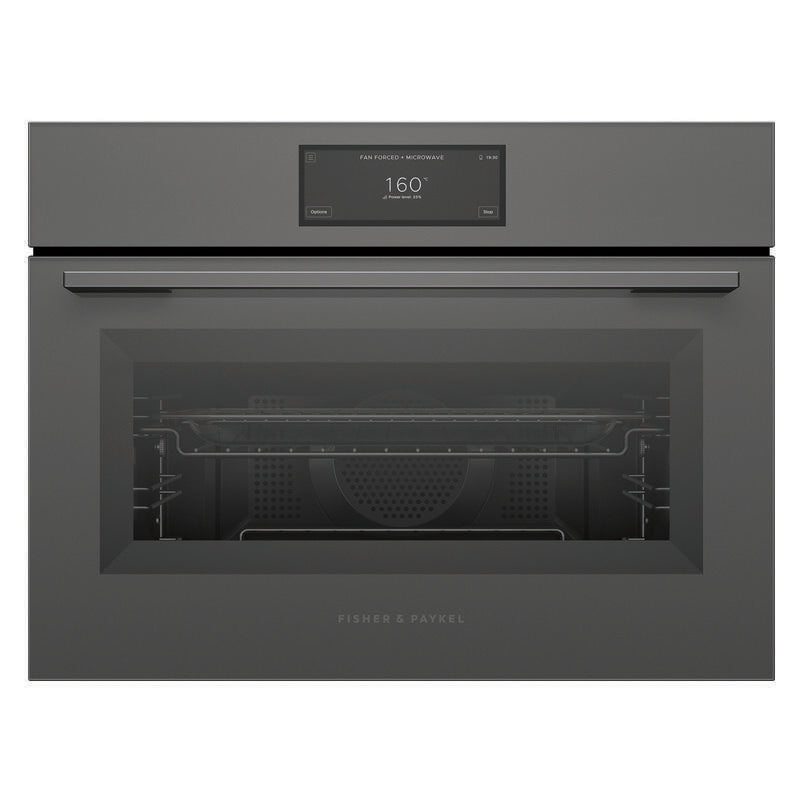 Fisher & Paykel 60cm Minimal Compact Combi-Microwave Oven - Grey Glass (Series 9)