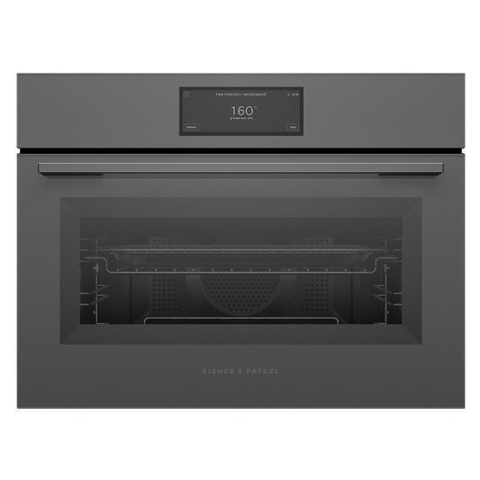 Fisher & Paykel 60cm Minimal Compact Combi-Microwave Oven - Grey Glass (Series 9)