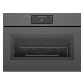 Fisher & Paykel 60cm Minimal Handleless Compact Combi-Microwave Oven - Grey Glass (Series 11)