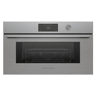 Fisher & Paykel 76cm Contemporary Combi-Microwave Oven - Brushed Silver Glass (Series 9)