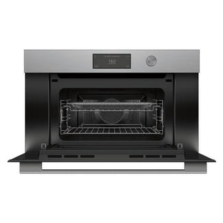 Fisher & Paykel 76cm Contemporary Combi-Microwave Oven - Brushed Silver Glass (Series 9)