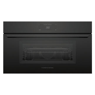 Fisher & Paykel 76cm Built-In Combination Microwave Oven with 17 Functions - Black Glass (Minimal - Series 9)