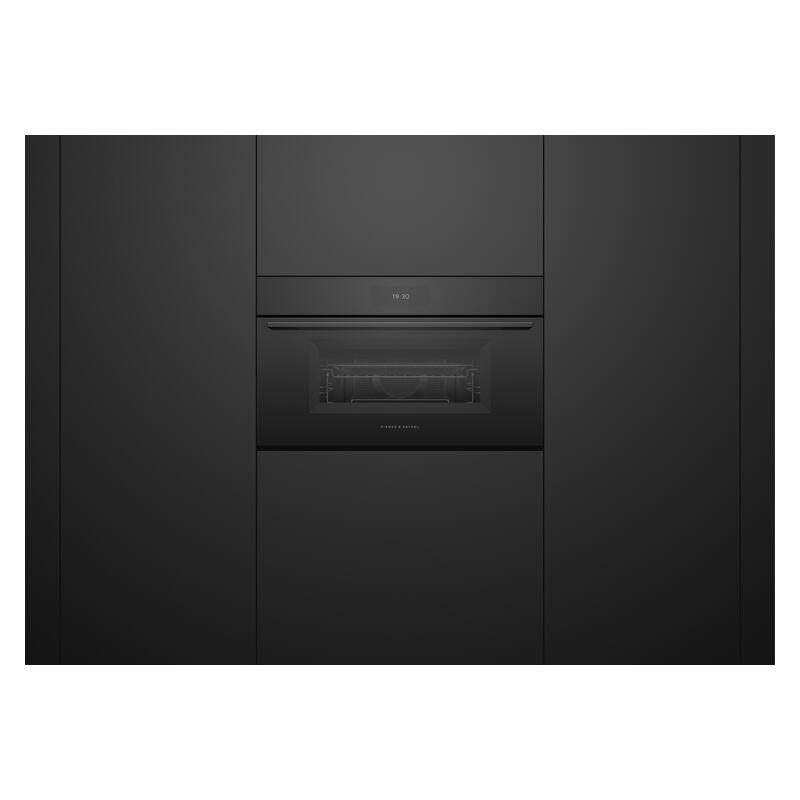 Fisher & Paykel 76cm Built-In Combination Microwave Oven with 17 Functions - Black Glass (Minimal - Series 9)
